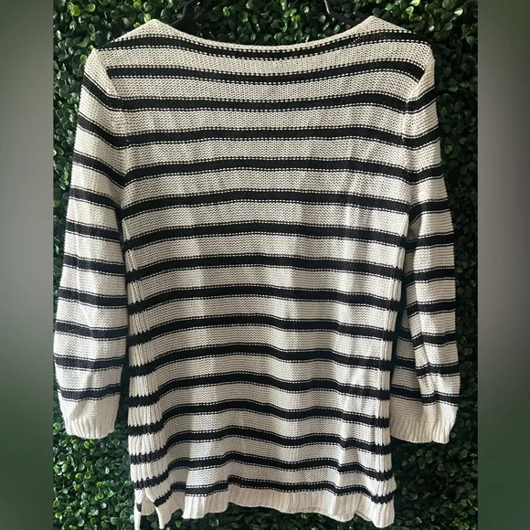 CHAPS Women's LIGHTWEIGHT 3/4 SLEEVE BOATNECK SWEATER - Picture 2 of 8